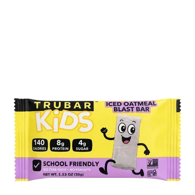 TRUBAR Kids protein bar, iced oatmeal blast