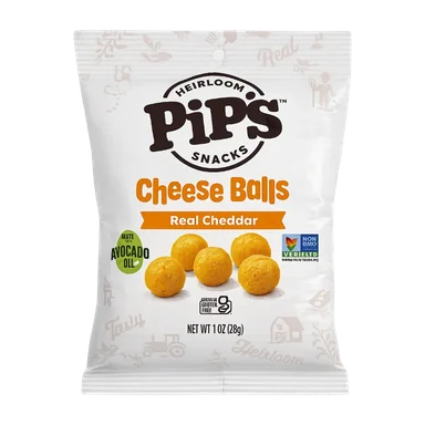 PIP'S Snacks cheese balls, real cheddar