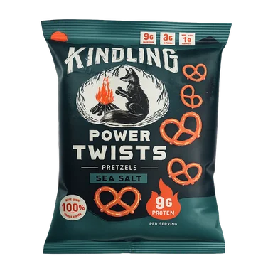 Kindling Power Twists protein pretzels, sea salt